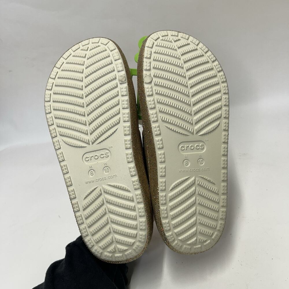Crocs Classic Cozzzy Glitter Sandal Slide “Gold Beige” - Picture 5 of 5